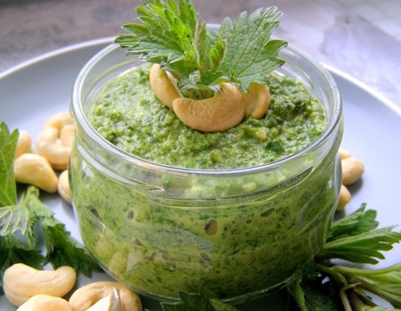Песто с молодой крапивой: очень необычный соус, который стоит попробовать летом