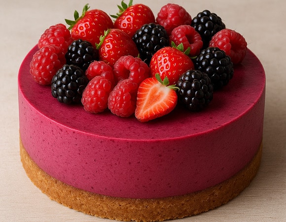 Ягодный муссовый торт без выпечки: легко и очень вкусно