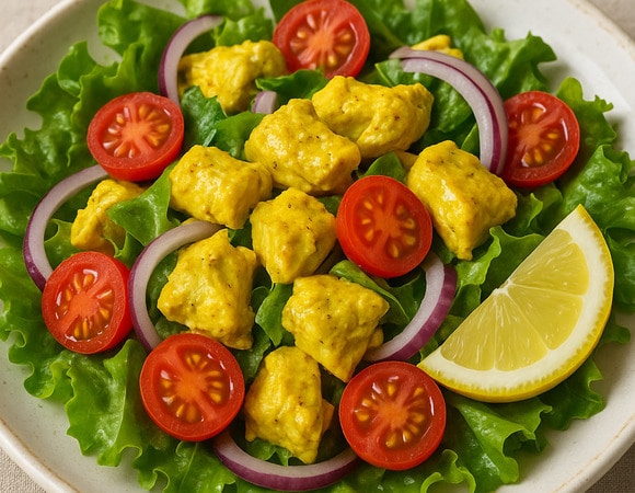 Дачный хит: куриный салат с лимоном и куркумой для освежающего перекуса Дачный хит: куриный салат с лимоном и куркумой для освежающего перекуса