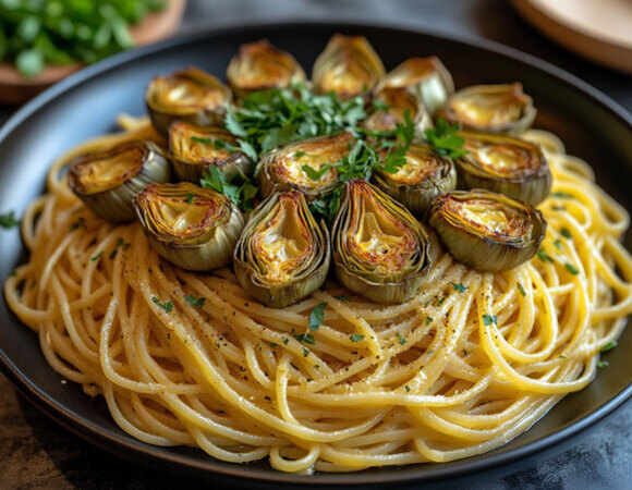 Почувствуйте себя в отпуске: готовим лимонные спагетти с артишоками — итальянское блюдо за полчаса 