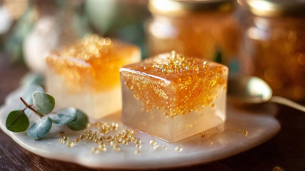 Необычная подача игристого в виде мармелада — шеф-повар научил, как сделать эффектный десерт