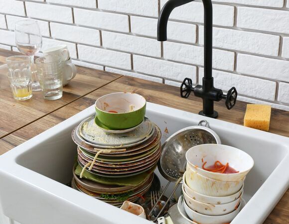 Что будет, если оставить грязную посуду на ночь? Ответ: рай для фекальных бактерий (кстати, замачивание — не выход) 