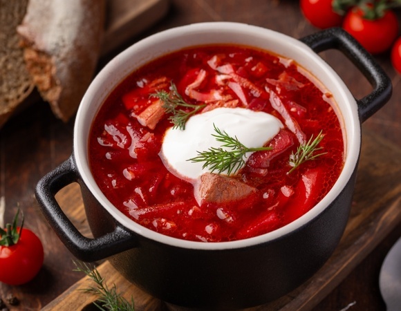 Думала, борщ без зажарки будет пресным, а получилось "вау"! Надо лишь по-хитрому отварить свеклу и томаты