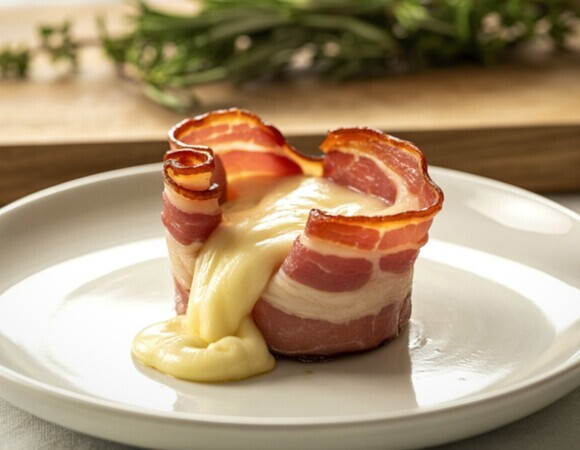 Просто заворачиваю сыр в "шубу" и жарю без масла — суперсочная закуска готова. Объедение!