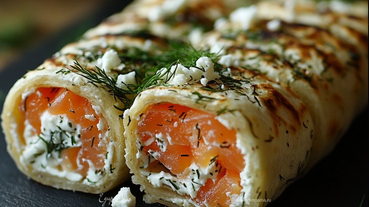 Забыла про роллы с этим рецептом: беру рыбку и лаваш и делаю вкусную и полезную закуску для посиделок с подружками