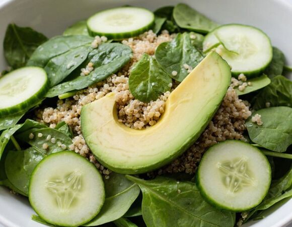 Приманиваю весну зеленью в тарелке: сделала постный салат на перекус — вкусно, полезно и красиво