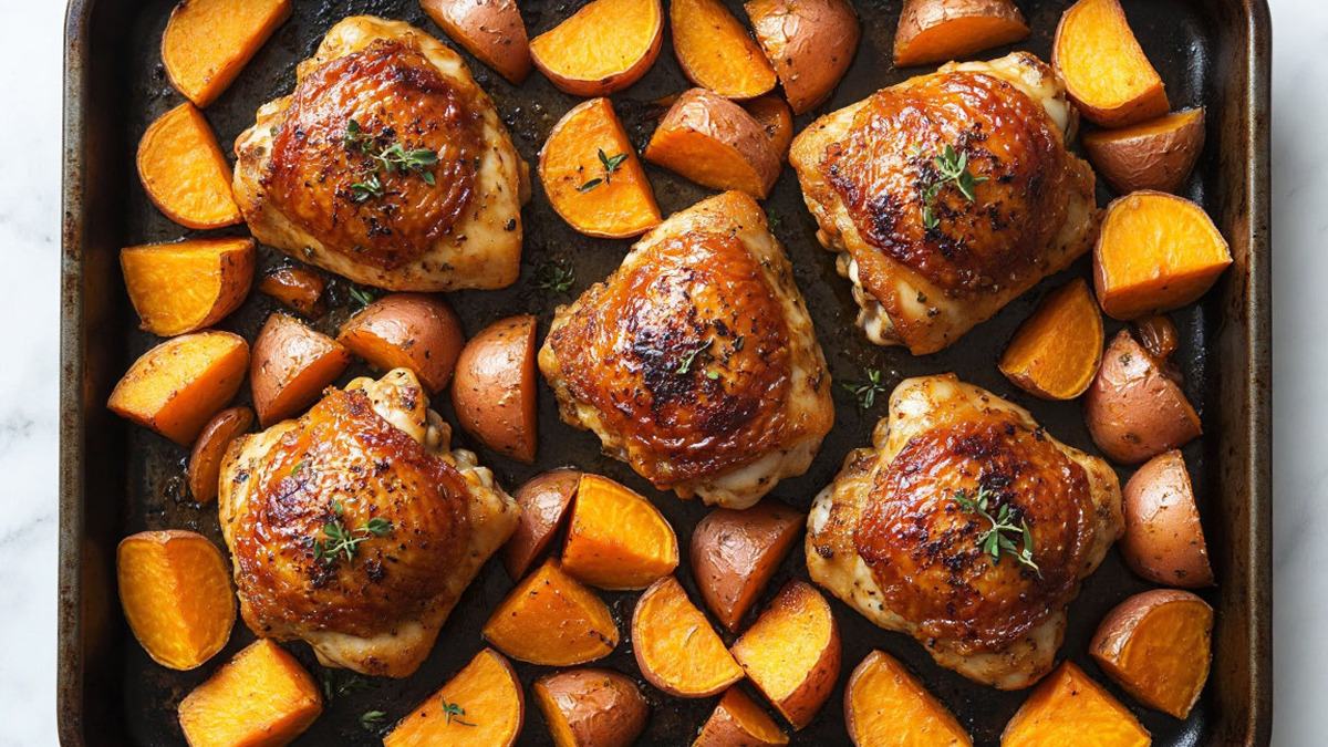 Этот ужин с курицей, бататом и апельсиновым мармеладом выручает меня каждую неделю: мой фирменный рецепт