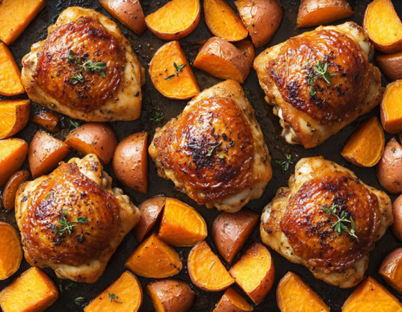 Этот ужин с курицей, бататом и апельсиновым мармеладом выручает меня каждую неделю: мой фирменный рецепт