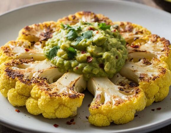 Разрезала цветную капусту надвое, смолола из авокадо гуакамоле: за 25 минут приготовила "что-то на изысканном"