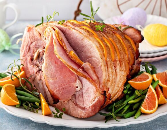 Долго искала этот рецепт для Пасхи: окорок в апельсиновой глазури для моего праздничного стола