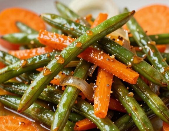 Запекаю стручковую фасоль с овощами в духовке — вкусный и витаминный постный обед из 5 ингредиентов без лишней возни готов