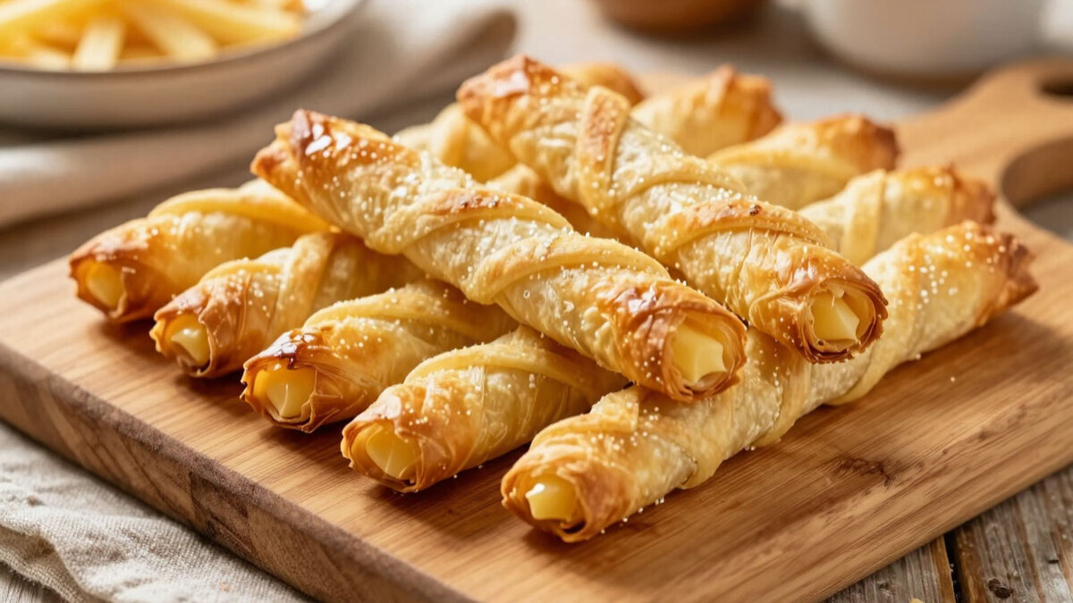 Лучше покупных палочек! Готовлю из обрезков теста эту сырную закуску и дети всегда сметают со стола в два счета Лучше покупных палочек! Готовлю из обрезков теста эту сырную закуску и дети всегда сметают со стола в два счета