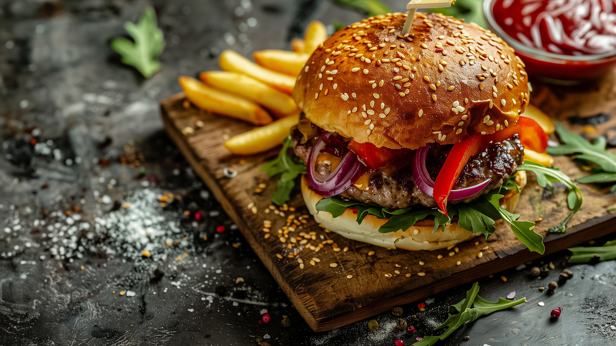 Три ярких бургера для любителей фастфуда: готовим дома вкуснее, чем в кафе!