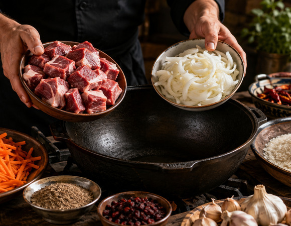 Что класть в плов первым — мясо или лук: 3 шеф-повара рассказали, как готовят сами