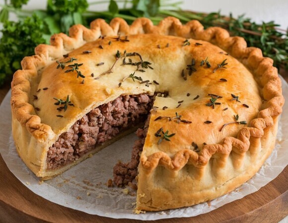 Горячее на Новый год можете приготовить в ноябре — мясной пирог дождется праздника в морозилке