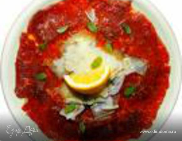 Полить оливковым маслом холодного отжима и небольшим количеством лимонного сока, немного посолить и поперчить. 

Дать постоять 30 минут и подать к столу. 

 

ПРИЯТНОГО АППЕТИТА!
