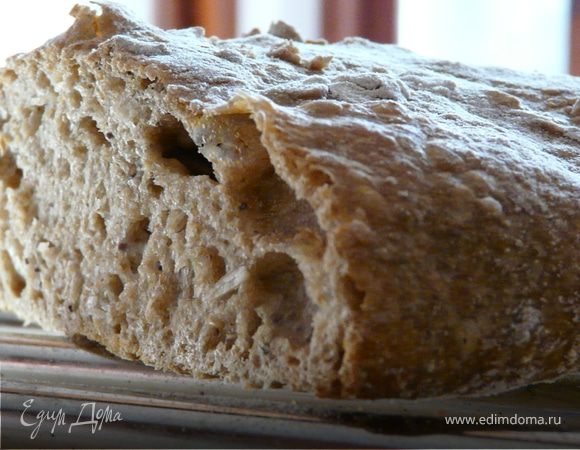 Замесить, накрыть полотенцем и поставить в теплое место на !!! 12-18 часов. После вымесить еще раз, немного подпылить мукой (если не забудете про него:)) и оставить еще на 2-3 часа (т.е. лучше на ночь поставить и утром испечь)
Духовка 200 С (електро). Поставить в духовку !!! пустую чугунную кастрюлю с крышкой (можно типа гусятницы). Когда нагреется, туда выложить тесто и печь с накрытой крышкой 30 мин и без крышки 15 минут. Крышка создает нужный еффект.
Очень вкусный хлеб (разашелся по рукам за 3 минуты).