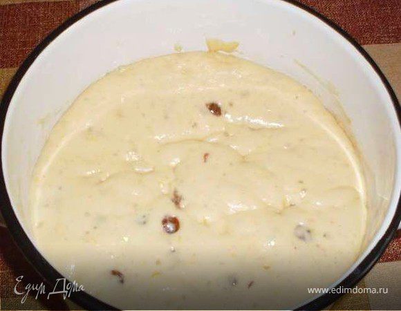 
Тесто готово. Тесто жидковатое, пористое
