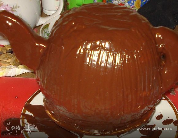 Затем покрыть ганашем.