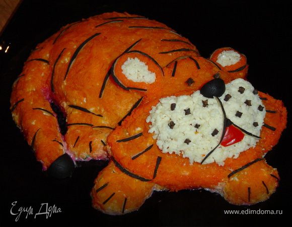 Размещаем все по местам и получаем симпатичного тигренка. 