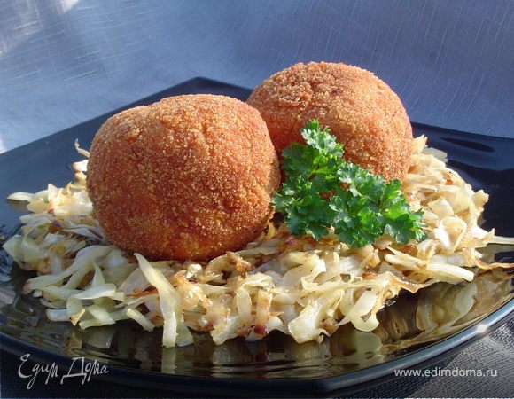 Подаем с тушеной капустой. Приятного аппетита!!!