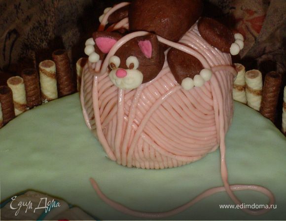  Вот такой торт получился у меня!
Буду очень рада, если он Вам понравится.
 Приятного аппетита!!!!!!!!