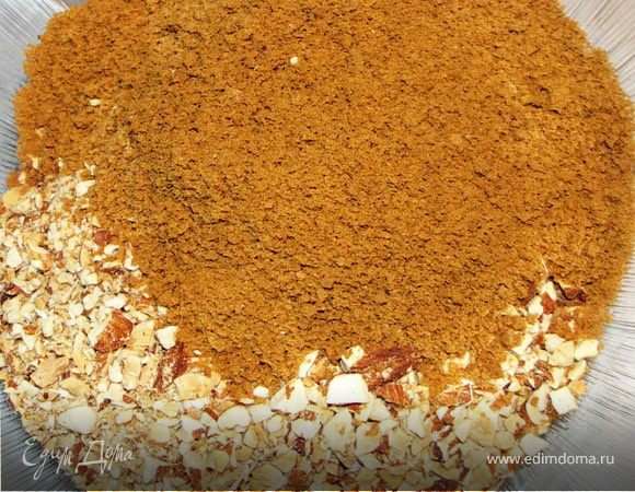 Смешать сухие продукты.