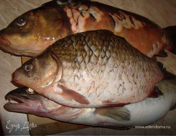 К икре карася добавить икру из судака и карпа, после чего все вместе промыть. Слегка натереть морской солью и перцем.