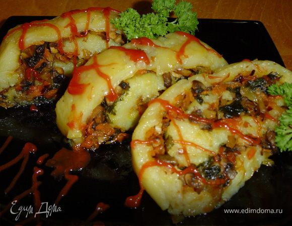 Рулетик готов!Подавайте горячим!