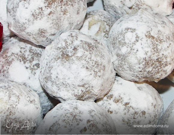 Обвалять в сахарной пудре и убрать на пару часиков в холод.Всё можно кушать))Приятного аппетита))