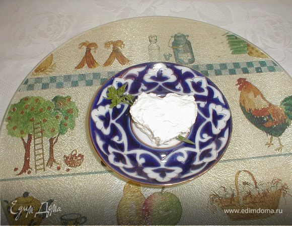 После того как сузьма готова, формируете ее по своему желанию. Я сегодня попыталась сделать её в виде сердца, которое и дарю Вам. 

