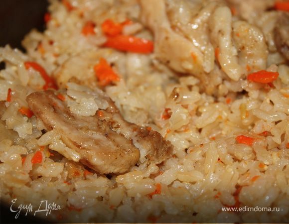 * Рис получается изумительно рассыпчатый, а индейка нежной нежной.