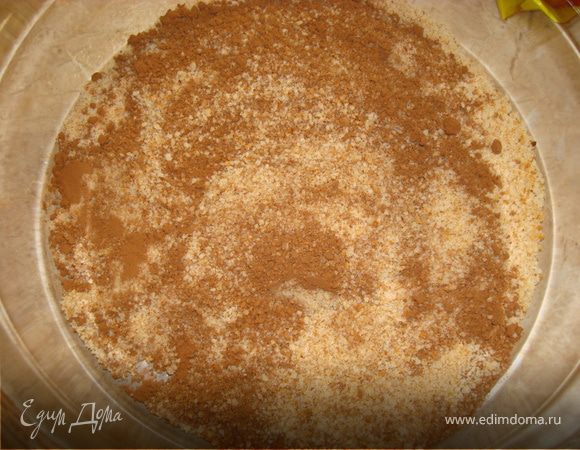 … добавить какао-порошок и все хорошо перемешать… Можете смело использовать вместо сухарей и печенья бисквит, это уже дело вкуса. 