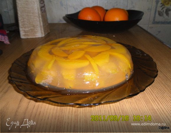 Когда все застынет(Я делала вечером.поэтому у меня на утро), опустить в горячую воду на несколько секунд и перевернуть на тарелку. 