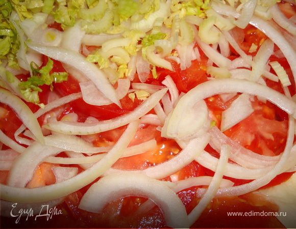 Лук и зелень.