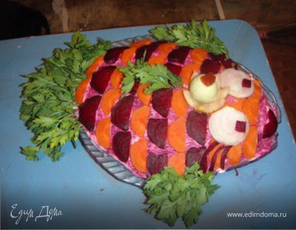 Потом украшаем блюдо и вуаля!
Приятного аппетита!