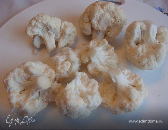 разобрать цветную капусту на соцветия