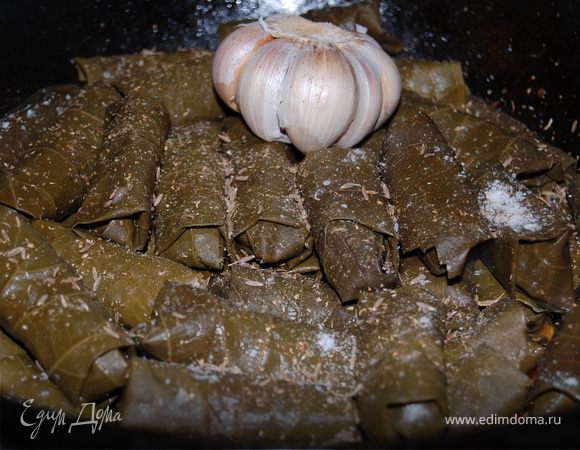 сверху чеснок(целой головкой),зиру и кориандр,посолить.