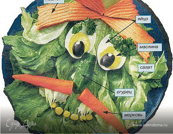 паштет, яйцо, маслины, зеленый салат, огурец, морковка, кукуруза