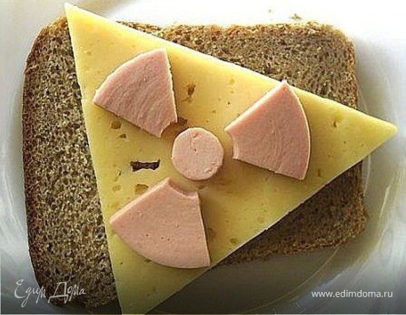 хлеб, сыр, ветчина