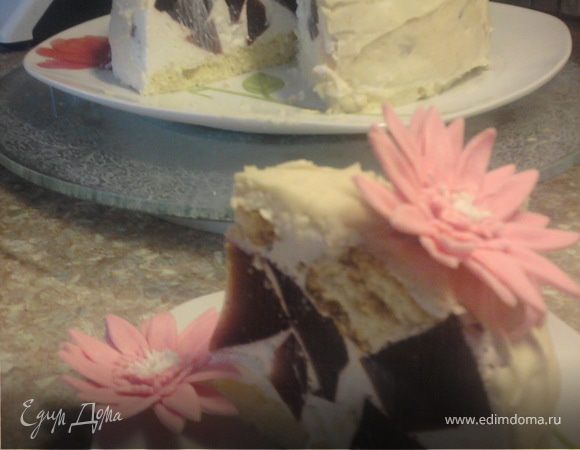 Вот младший "брат" моего тортика в разрезе)