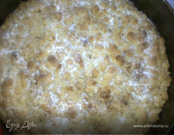 Готовый пирог присыпаем сахарной пудрой и немного молотой корицы.Пирог готов.Приятного чаепития!!!!!!