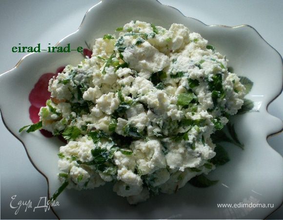 зеленью и чесночком.