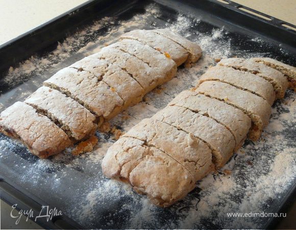 Духовка 175С, 20 минут, немного охладить и нарезать на порционные кусочки.
