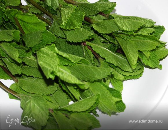 Манго(я его не чистила,мне нравится можжевеловый привкус шкурки) порезать на кусочки и измельчить в блендере вместе с соком и мятой(от мяты лучше взять только листики).