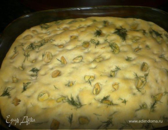 Вынимаем из духовки нашу лепешку д,даем немного остыть.