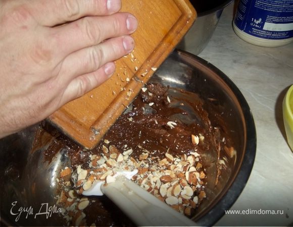 добавляем в растопленный шоколад