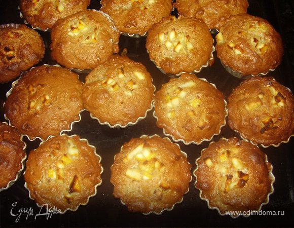 Ставим в разогретую до 190 градусов духовку на 30 минут,проверяем деревянной палочкой готовности,вынимаем из духовки.