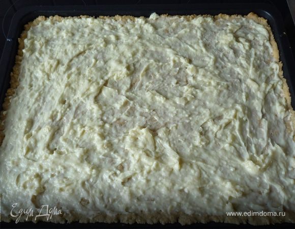 Затем распределить пудинг на тесте...