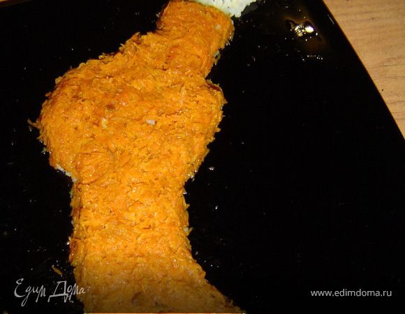 Второй слой - морковь.